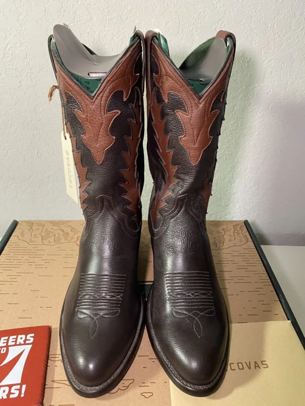 Tecovas Birthday Boot VII Limited Ed. Western Cowboy Boots Dark Chocolate Deer - Picture 4 of 16